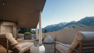 Terrasse mit Bergblick